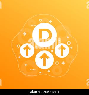 raise vitamin D levels icon, vector art Stock Vector