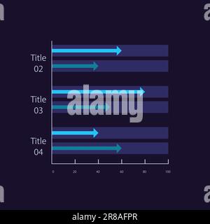Clustered infographic chart design template for dark theme Stock Vector ...