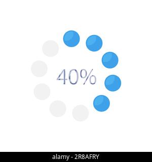 Round progress bar. Radial indicator interface element Stock Vector ...