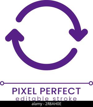 System upgrade pixel perfect RGB color ui icon Stock Vector