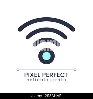 Wireless internet pixel perfect RGB color ui icon Stock Vector