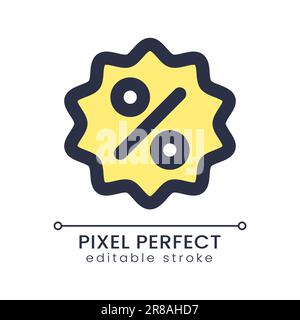 Discount pixel perfect RGB color ui icon Stock Vector