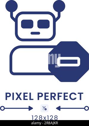 Advanced bot protection black solid desktop icon Stock Vector