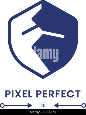 Security weaknesses black solid desktop icon Stock Vector