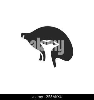 Rabbit meat color line icon. Pictogram for web page, mobile app, promo. Editable stroke. Stock Vector
