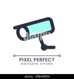 Surveillance pixel perfect RGB color ui icon Stock Vector