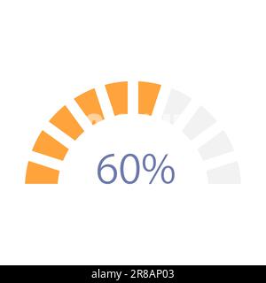 Semi circle donut infographic chart design template for dark theme ...