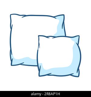 Illustration of pillows. Accessories for sleeping and bedding. Stock Vector