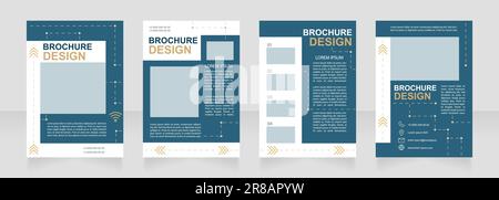 Smart house technology for comfort blank brochure design Stock Vector