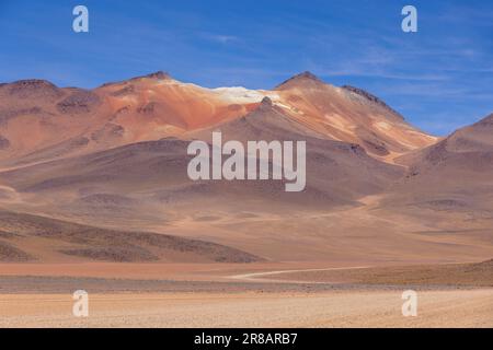 Picturesque Salvador Dali Desert, just one natural sight while traveling the scenic lagoon route through the Bolivian Altiplano in South America Stock Photo