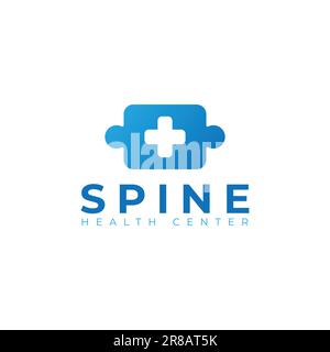 eps10 vector spine health care logo design template isolated on white background Stock Vector