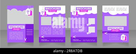Top car rental agency with discount offer blank brochure design Stock Vector