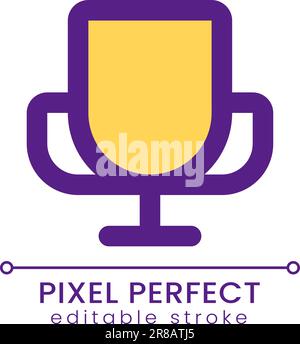 Champion cup pixel perfect RGB color ui icon Stock Vector