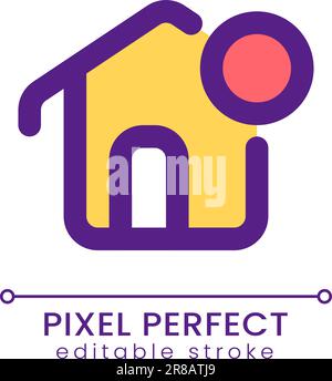 Notification from homepage pixel perfect RGB color ui icon Stock Vector