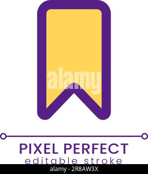 Bookmark pixel perfect RGB color ui icon Stock Vector