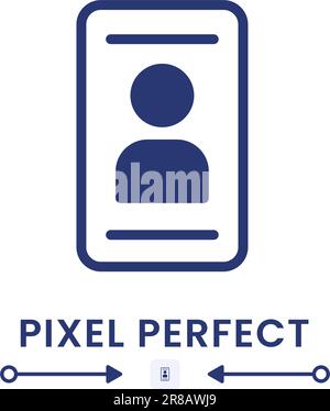 Personal profile black solid desktop icon Stock Vector