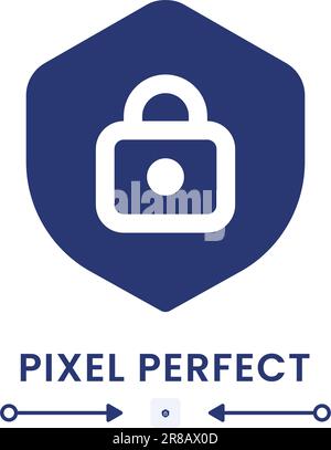 Protection black solid desktop icon Stock Vector