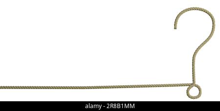Rope Question Mark Isolated 3d rendering of a rope with question mark Stock Photo - Alamy
