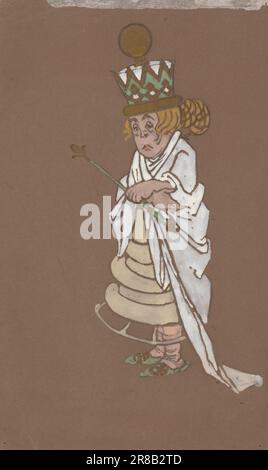 White Queen (costume design for Alice-in-Wonderland) 1915 [] by William Penhallow Henderson, born Medford, MA 1877-died Tesuque, NM 1943 Stock Photo