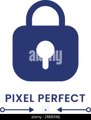 Private key black solid desktop icon Stock Vector