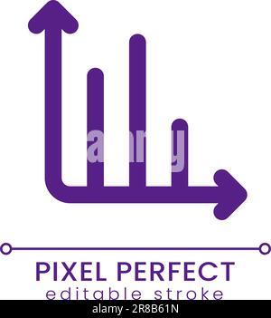 Infochart pixel perfect RGB color ui icon Stock Vector
