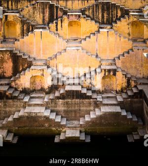 The step well near the amber fort, Jaipur. Stock Photo