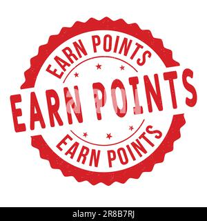 Earn points grunge rubber stamp on white background, vector illustration Stock Vector