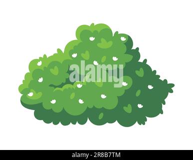 Green bush vector illustration Stock Vector