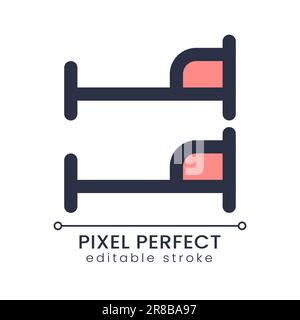 Bunk bed pixel perfect RGB color ui icon Stock Vector