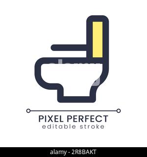 Toilet pot pixel perfect RGB color ui icon Stock Vector