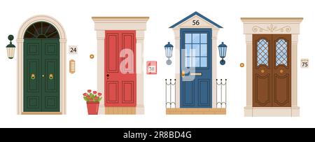 Set of doors vector concept Stock Vector