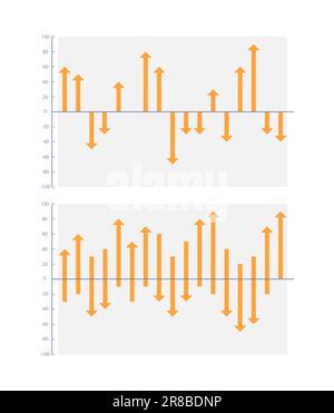 Ups and downs infographic chart design template set Stock Vector Image ...