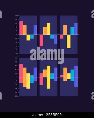 Ups and downs infographic chart design template set Stock Vector Image ...