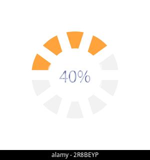 Segmented circular bar infographic chart design template Stock Vector