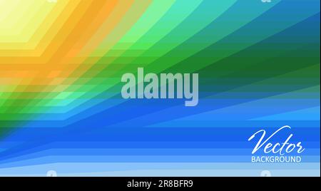 Abstract bright colorful geometric background with multicolor stripes. Vector graphic design wallpaper Stock Vector