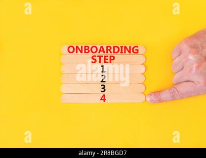 Time to step 3 onboarding symbol. Concept words Onboarding step 3 on ...