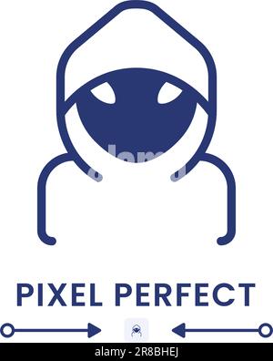 Hacker black solid desktop icon Stock Vector