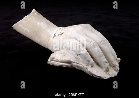 Cast of an Unidentified Right Hand in a Relaxed Position n.d. by Hiram Powers, born Woodstock, VT 1805-died Florence, Italy 1873 Stock Photo