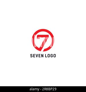 Seven Logo Design. Seven Icon Vector Illustration Stock Vector