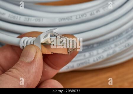 Network utp cable roll Stock Photo