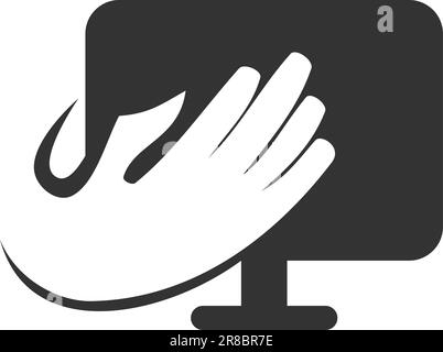 computer logo template. Icon Illustration Brand Identity. Isolated and flat illustration. Vector graphic Stock Vector