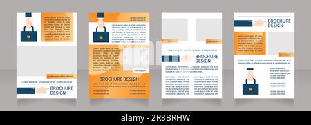 Perks and benefits for new employees blank brochure layout design Stock Vector