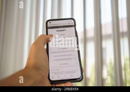 ChatGPT app chatbot on smartphone Stock Photo