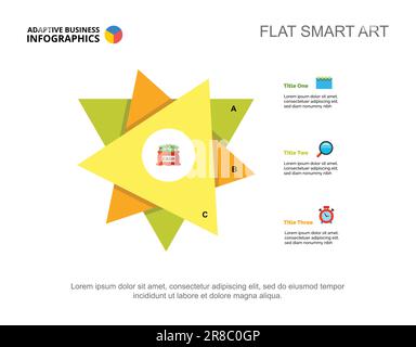 Three Steps Plan Slide Template Stock Vector