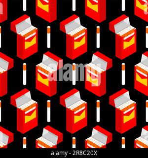 Pack of cigarettes pattern seamless. cigarette background Stock Vector