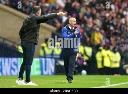 Scotland head coach Steve Clarke during the UEFA Euro 2024 Qualifying Group A match at Hampden Park, Glasgow. Picture date: Tuesday June 20, 2023. Stock Photo