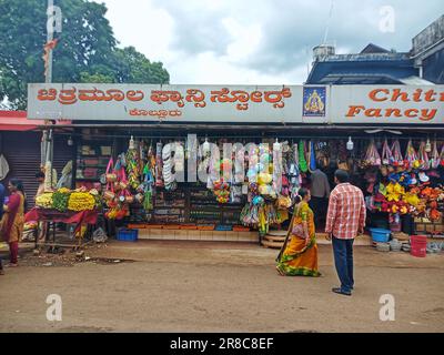 kollur mookambika temple,mookambika,karnataka,south india,chandika homam,mookambika temple chariot,hindu temple,indian temple,sri mooksmbiks temple Stock Photo