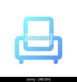 Armchair pixel perfect gradient linear ui icon Stock Vector