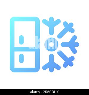 Refrigerator pixel perfect gradient linear ui icon Stock Vector