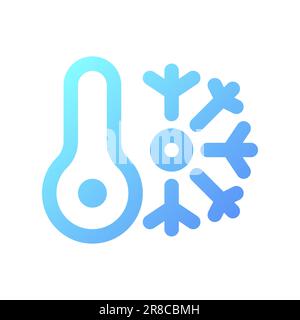 Climate control system pixel perfect gradient linear ui icon Stock Vector